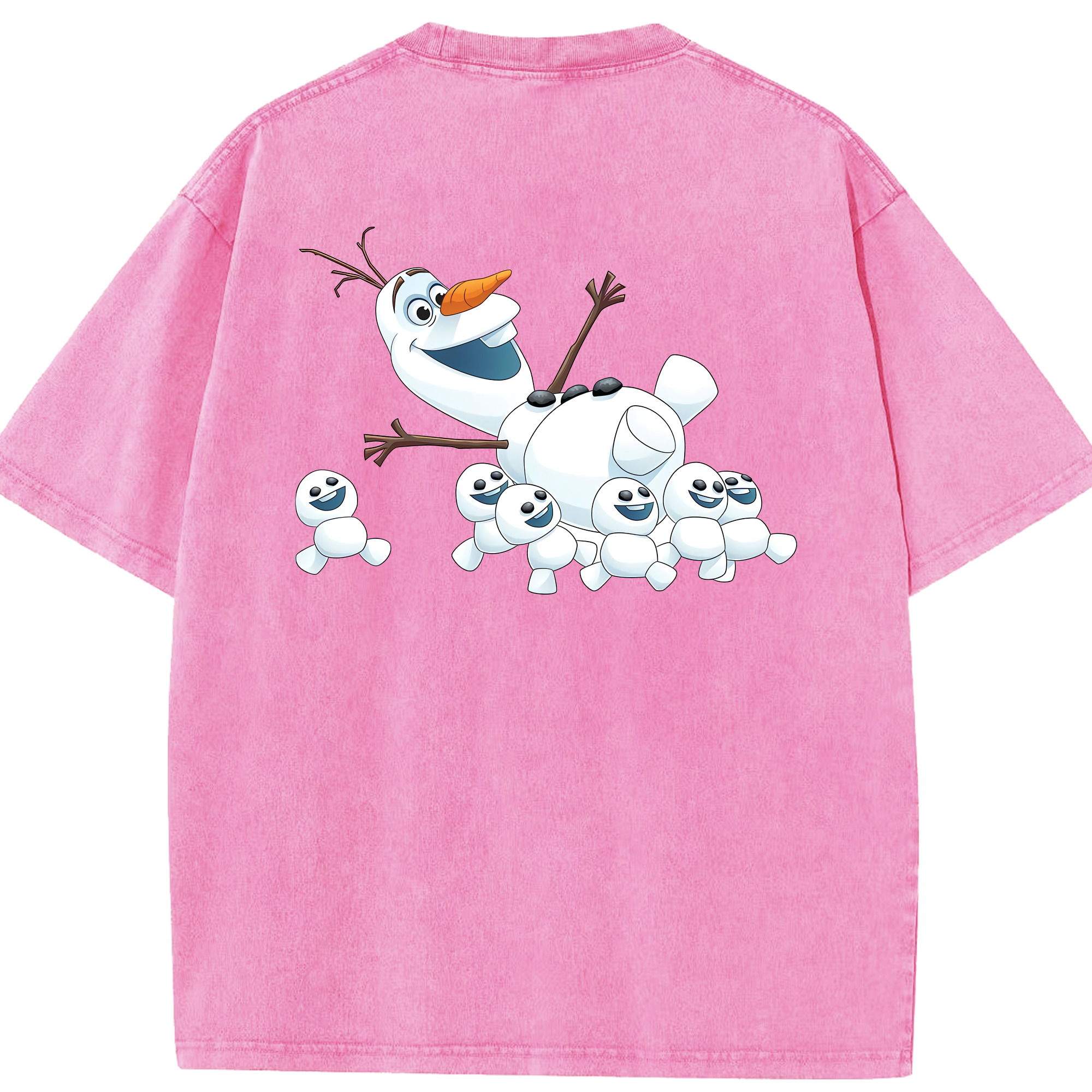 （画像用） アナと雪の女王 アンナ エルサ Frozen Anna Elsa 綿100% ヴィンテージ風 半袖Tシャツ（背面プリント）